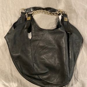 Givenchy chain and black leather shoulder bag